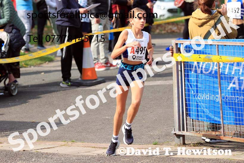 Girls Under-13s, 2024 Northern Mens 6 and Womens 4 and Youngsters Relays, Stanley Park, Blackpool.  Photo: David T. Hewitson/Sports for All Pics